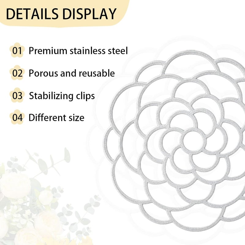 OYEFLY 6Pcs Flower Arrangement Holder,Metal Floral Grid Used for Vase Flower Arrangement Art (4in5in6in6) - Image 3
